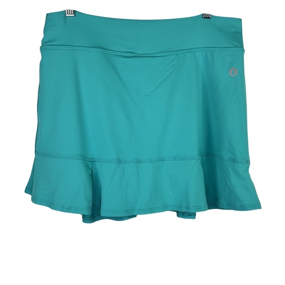 Dona Jo Skort Teal Blue Ruffle Tennis Golf Athletic Pickleball‎ Skirt Women's 3